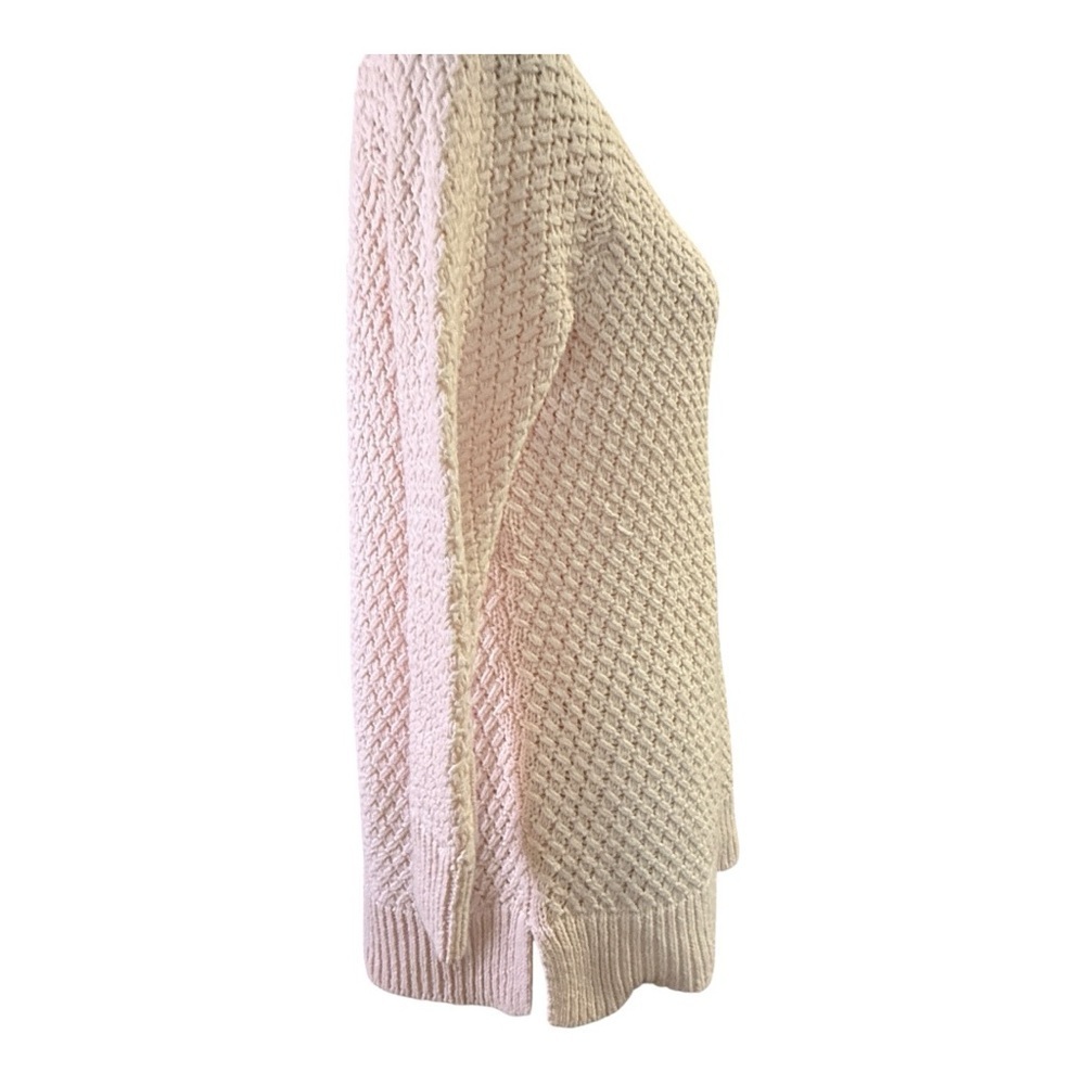 Active Seller! Pale Pink Talbots Fisherman Sweater size Small 100% Cotton - Picture 5 of 8